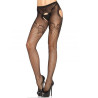 Leg Avenue - Culotte En Élégante Filet Brodé Noir
